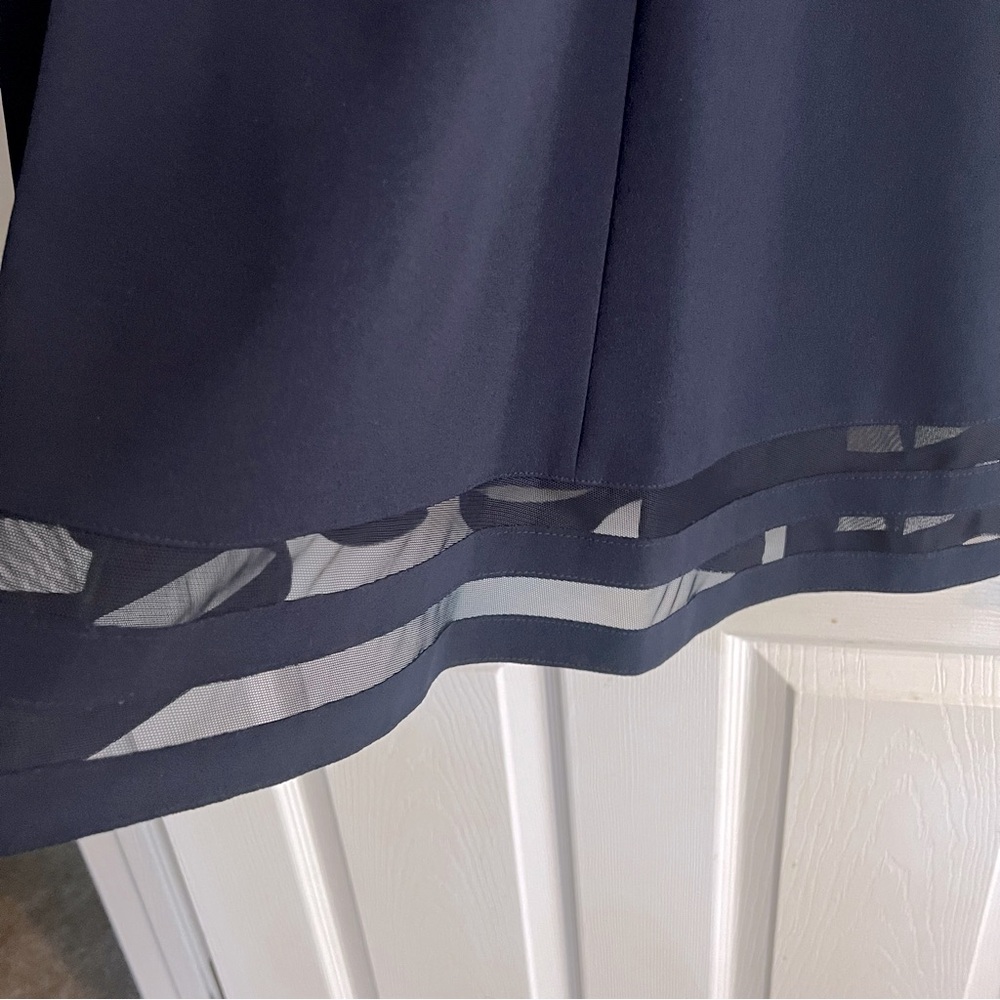 Calvin Klein navy blue dress w/ sleeves, size 8 - Picture 3 of 8